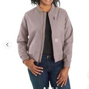 New with tags!Carhartt Women's rugged flex Utility Jacket in mauve/purple/grey.